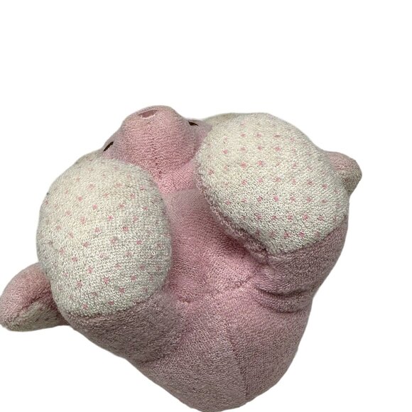 KinderGund Rattle Teddy Bear Pink Polka Dot Feet Stuffed Animal Embroidered Eyes - Picture 10 of 11